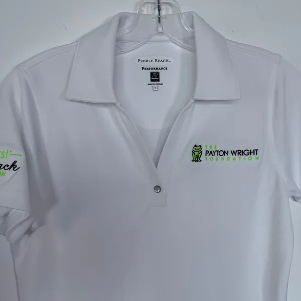 Pebble Beach White Company Logo Polo Short Sleeve Golf Top Womens Size Small - Image 13
