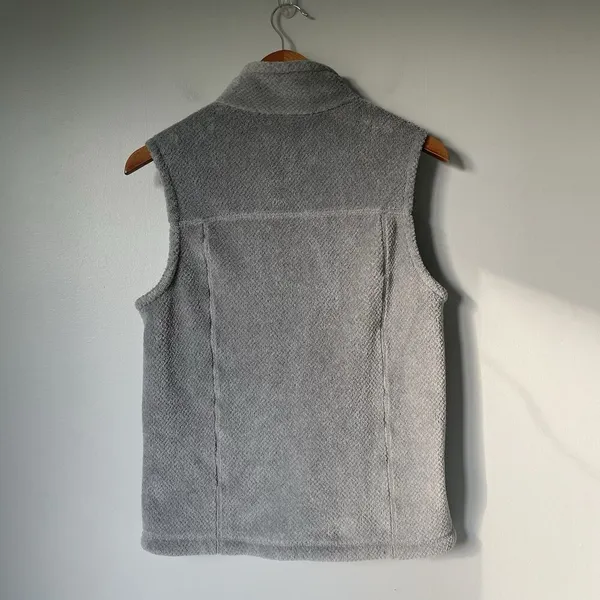 Patagonia Re-Tool Sherpa Fleece Vest Outerwear Gray Blue Women's Size Medium - Image 2
