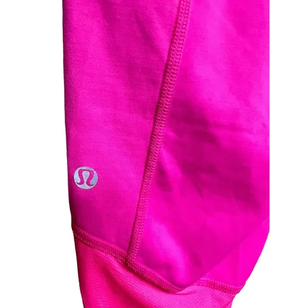 Lululemon Run Pace Crop‎ Leggings Pink Women’s Size 10 - Image 7