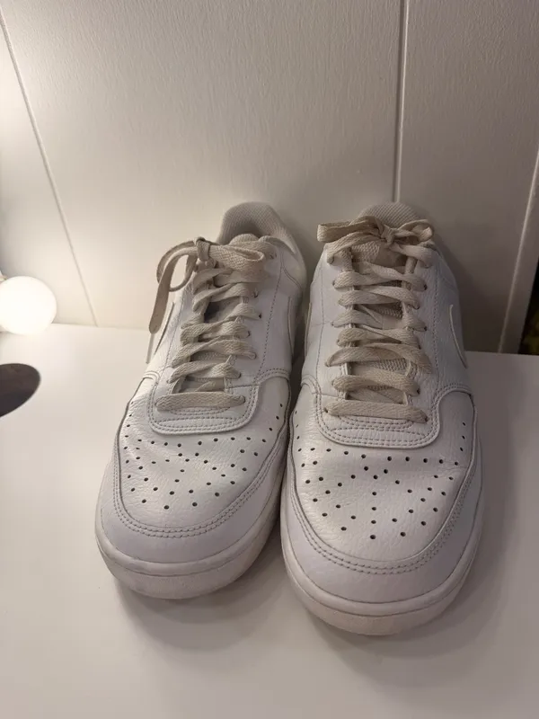 Nike Court Vision Low Triple White Low-Top Sneakers - Image 2