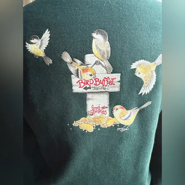 Vintage Morning Sun Bird Buffet crewneck sweatshirt, size medium - Image 8