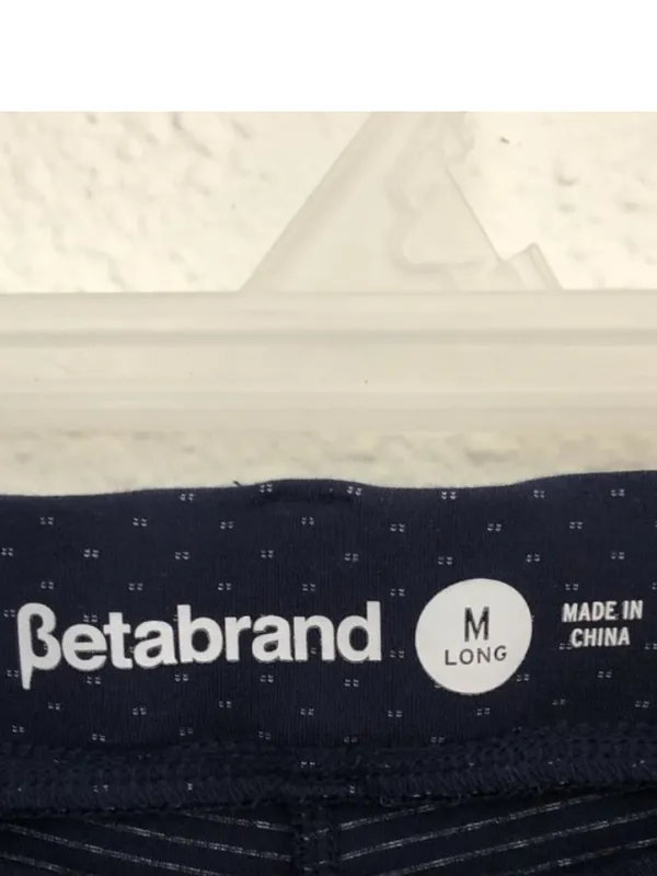 Betabrand Navy Blue Printed Dress Pants Yoga Pants Medium Long work trousers - Image 5