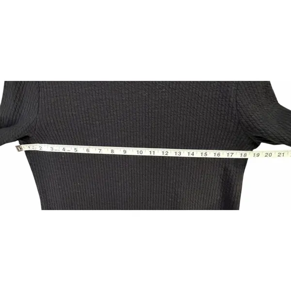 Anthropologie Porridge Joan Bell Sleeved Top Womens M Black Ribbed Boho‎ Chic - Image 6