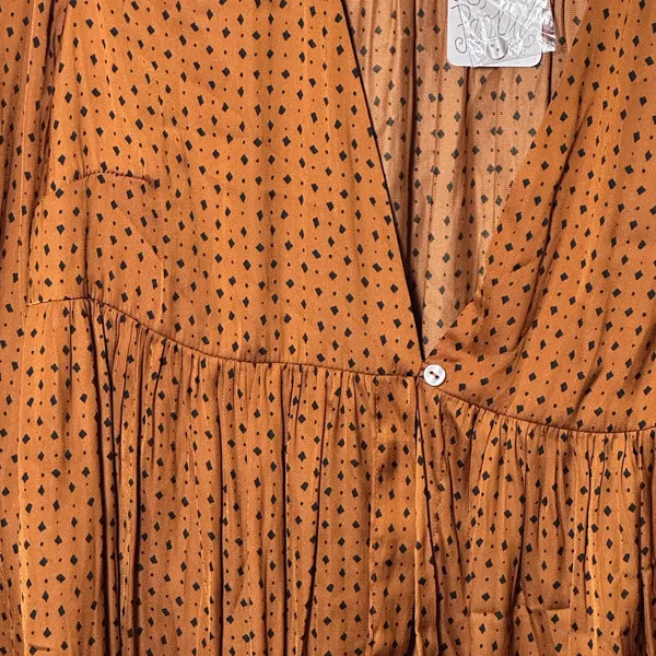 Free People Show‎ Stoppin Blouse NWT Flowy Long Sleeve Fall Boho Size Medium - Image 7