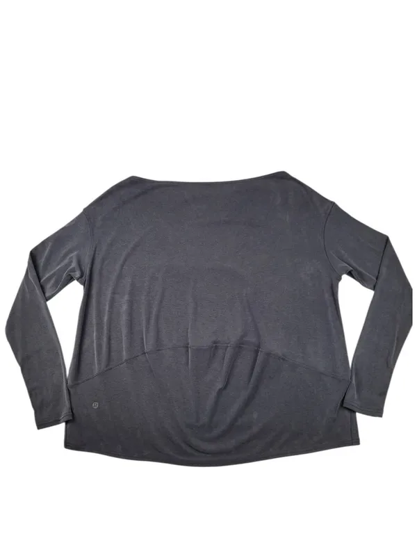Lululemon Drapey Softstreme Off-The-Shoulder Long-Sleeve Shirt Black Size M - Image 8