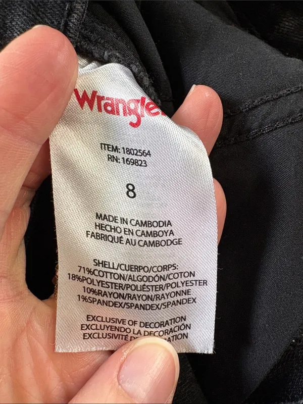 Wrangler Black Women's Straight-Leg Jeans Size 8 / 29 - Image 7