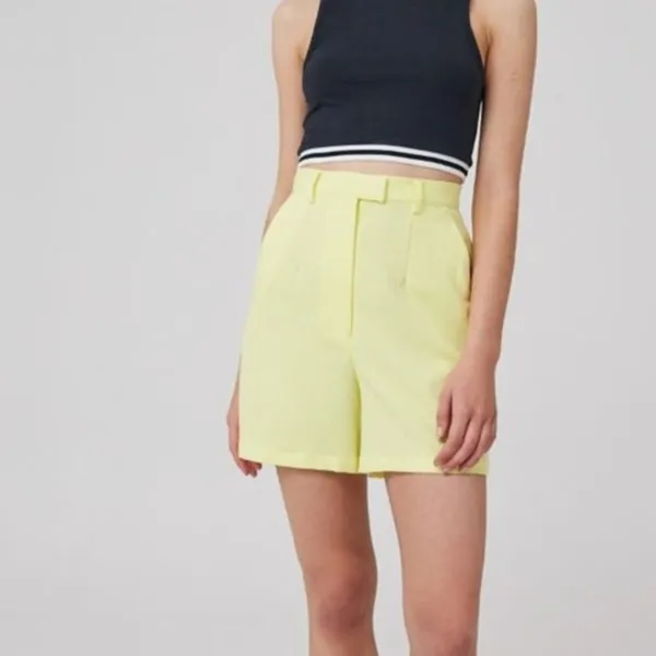 The Fifth Label Brighten High Waist Cargo Short in Lemon Yellow Size Small NWT - Image 2
