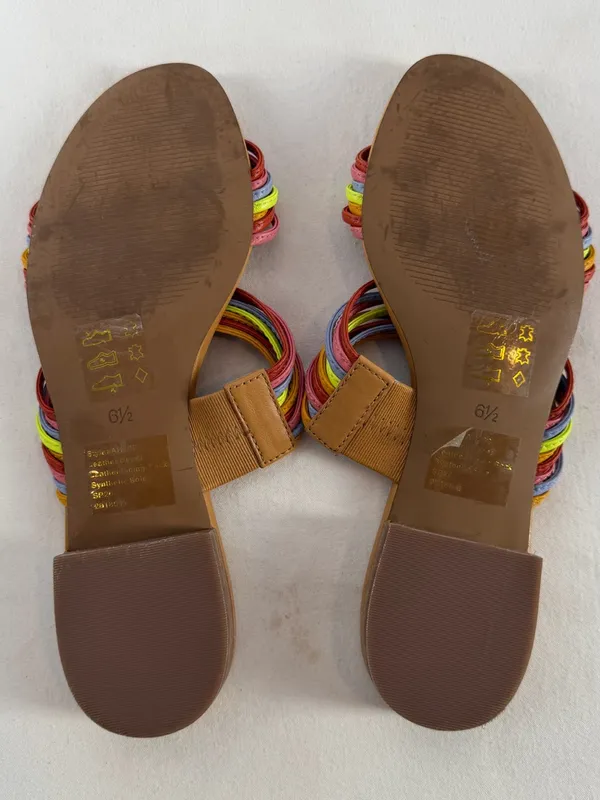 Madewell The Meg Leather‎ Slide Strappy Sandal in Multi Size 6.5 - Image 7