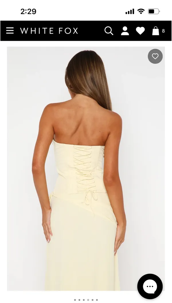 White fox bustier top - Image 4