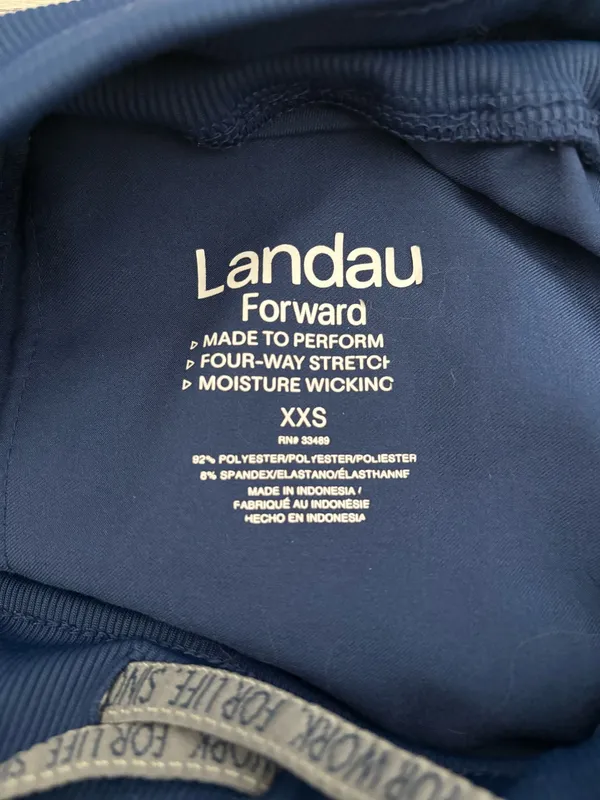 Landau scrub bottoms Blue Size XXS - Image 2