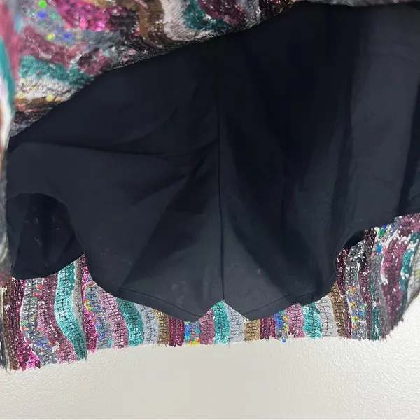 NWT ATT Clothing Multicolor Sequin Mini Skirt - Image 2