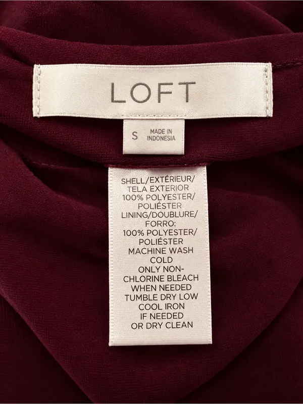 LOFT Burgundy Wine Velvet Racerback V-Neck Camisole Flowy Evening Dress Tank Top - Image 6