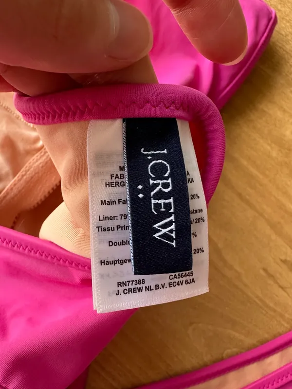 J. Crew Cutout One-Shoulder One-Piece Swimsuit, Fuchsia, Size Large - Image 9