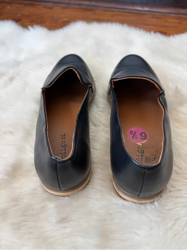 Indigo rd. Solid Black Faux Leather Loafers - Image 5