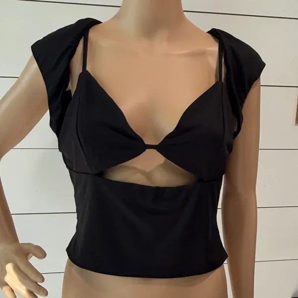 Princess Polly Bolden Crop Top Black Sz 12 - Image 5