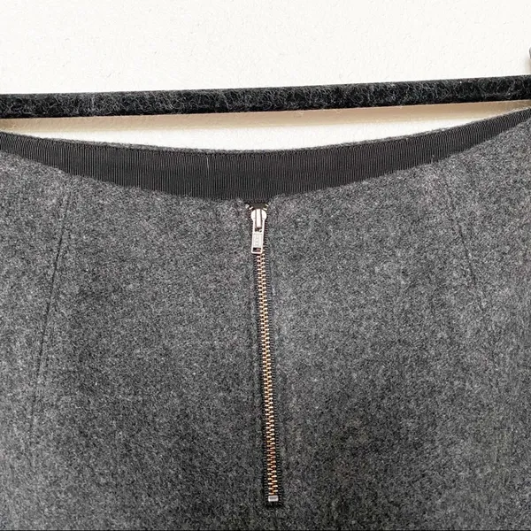 Madewell Boulevard Charcoal Grey Wool Skirt Size 2 - Image 7