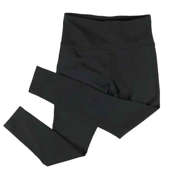 THREE DOTS Tummy Control Black Cotton Crop Leggings SMALL - Image 2