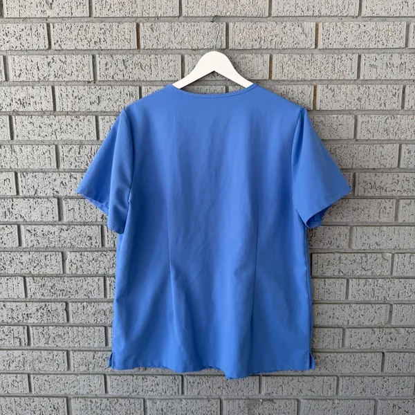 Figs Casma Three Pocket Scrub Top Size L Ceil Blue Hospital Uniform Nurse - Image 9