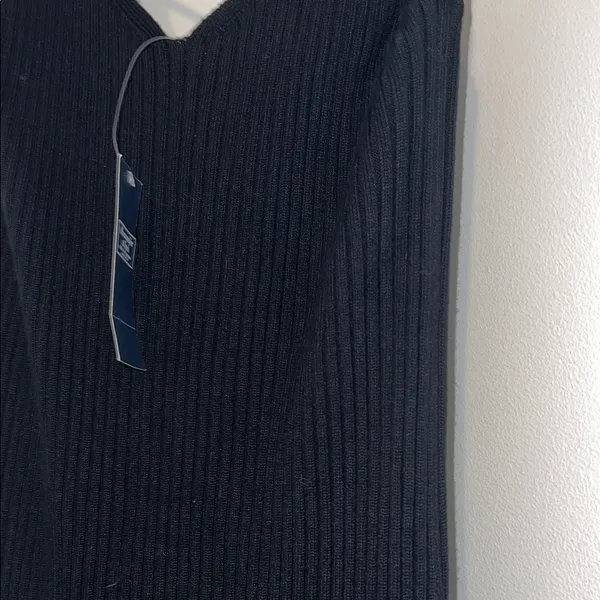 Nwt Abercrombie & Fitch Black Ribbed V-Neck Maxi Slip Dress - Image 5