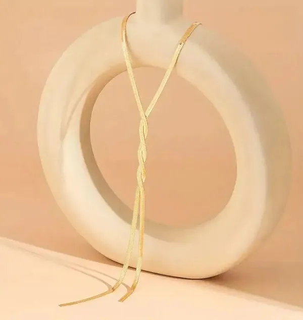 NEW Long dangle necklace, gold necklace, gold jewelry, beautiful party jewelry - Image 3