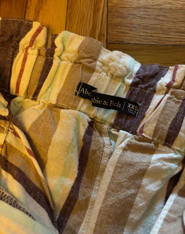Abercrombie Stripped Linen Pants - Image 3