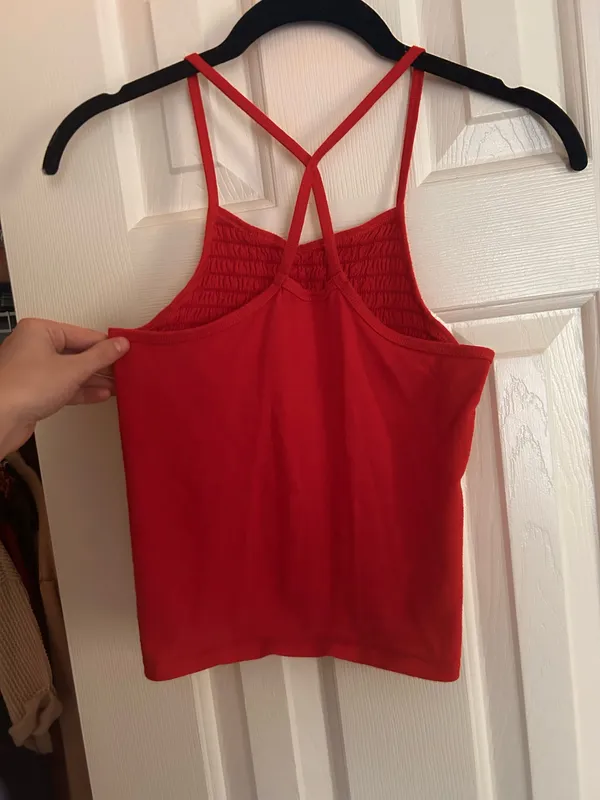 Red Scrunch Tank Top - Image 3