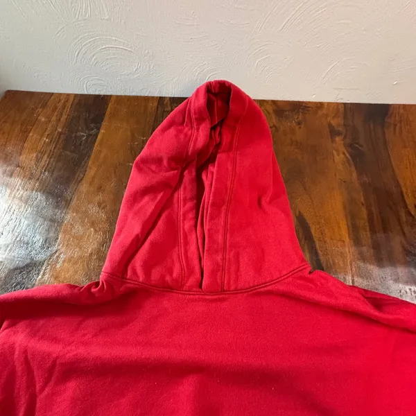 GAP Womens Red Fleece Pullover Hoodie Sweatshirt Size Large Tall Relaxed Fit - Image 6