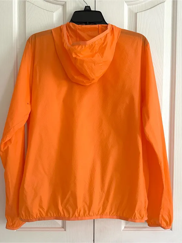 Alpine Design Orange Lightweight Zip Pockets Hooded Windbreaker Jacket Large - Image 9