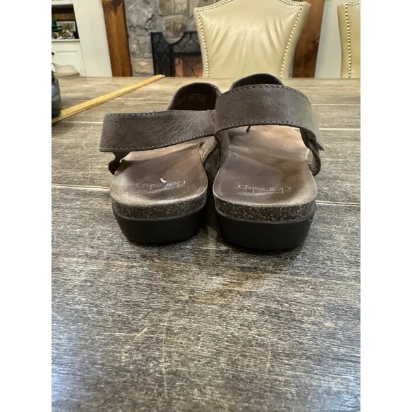 Dansko‎ Reece Toe Loop Sandals Brown Slingback Leather Size 39 US 8.5-9 - Image 5