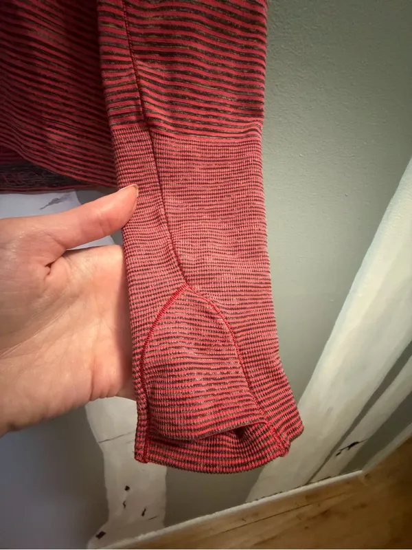 Lululemon Striped Long Sleeve Crewneck Top - Rusty Orange - Image 5