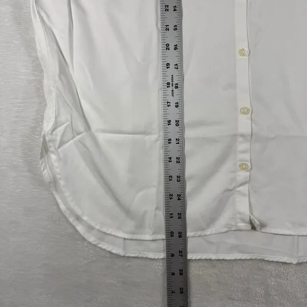 Quince Vintage Wash Tencel Camp Shirt White Short Sleeve Button‎ Down Small NEW - Image 4