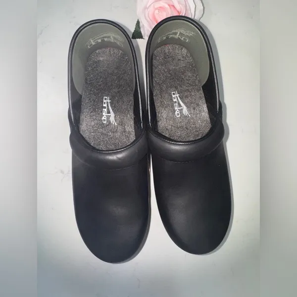 Dansko Black Slip-On Clogs - Image 6