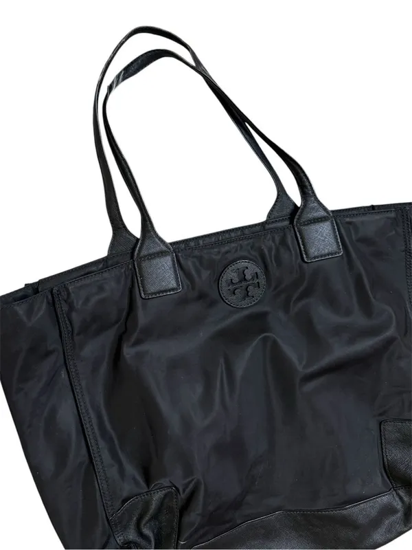Tory Burch Black Nylon and Leather Tote - Image 3