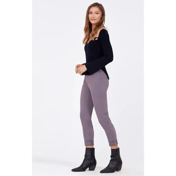 Lila Ryan NWT Size 8 Medium Women Steel Grey Zuri Tapered Trouser Pants - Image 2