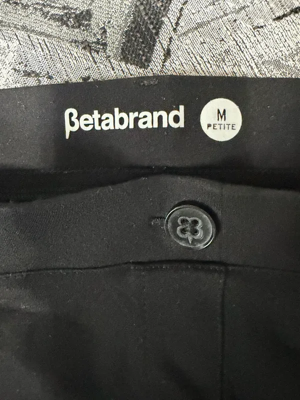 Betabrand Classic Dress Pant Yoga Pant Black Size MP. - Image 4