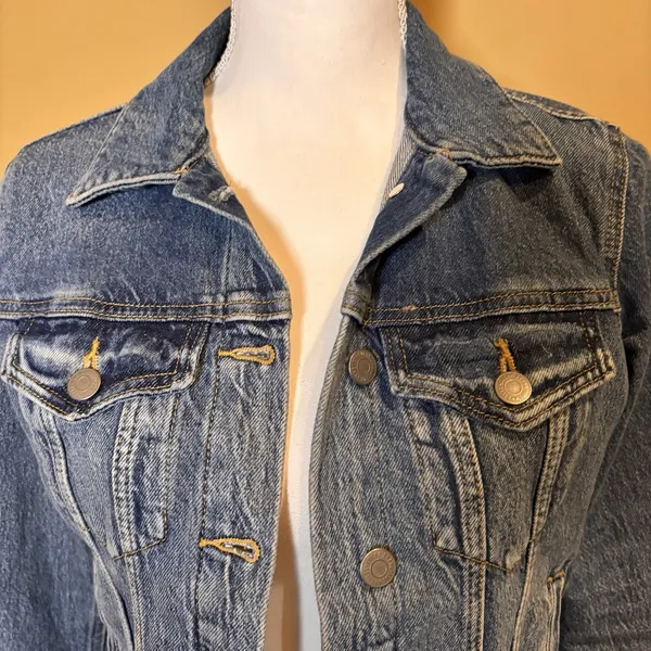 Lucky Brand Denim Jacket Womens XS Classic‎ Trucker Medium Wash - Image 3