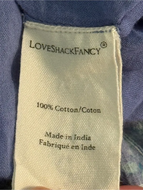 LoveShackFancy Ruffle Mini Skirt in Summer Blues - Image 5