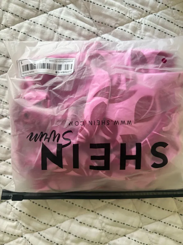 Shein Bandeau Bikini Set Pink - Image 2
