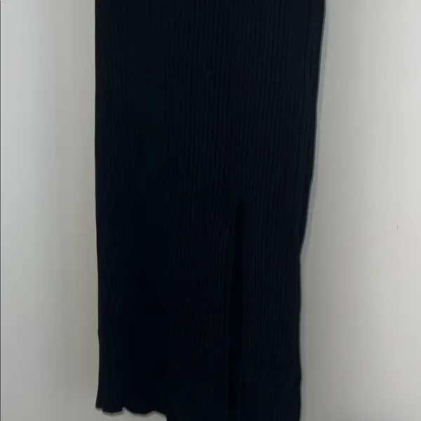 Nwt Abercrombie & Fitch Black Ribbed V-Neck Maxi Slip Dress - Image 3