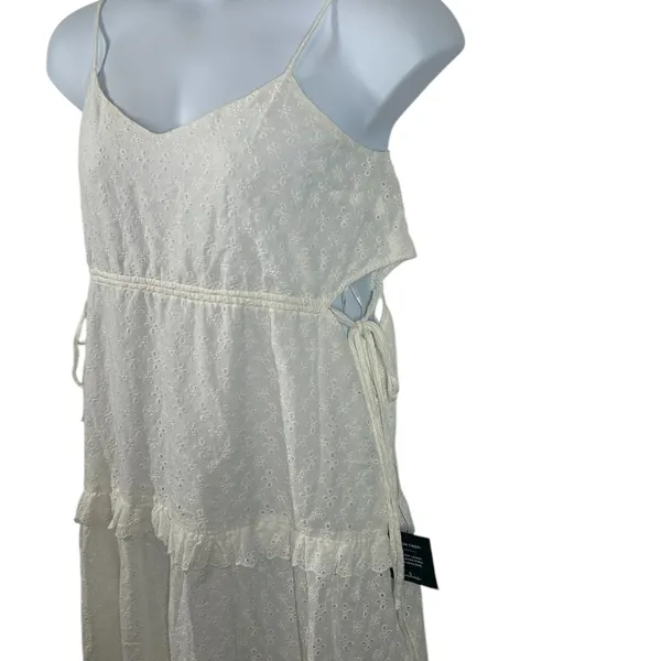 Lulus Summertime Babe White Eyelet Midi Dress NWT Medium - Image 8
