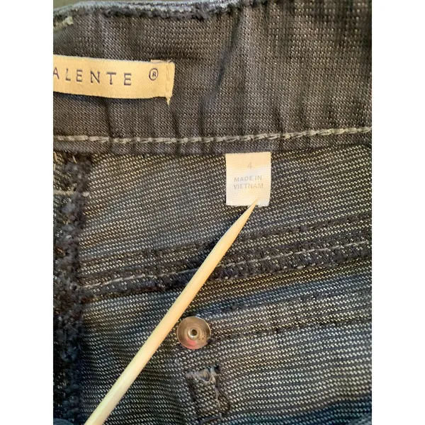 Sergio Valente Womens Wide Leg Denim Pants Charcoal Gray Sz 4 Minimalist Casual - Image 4