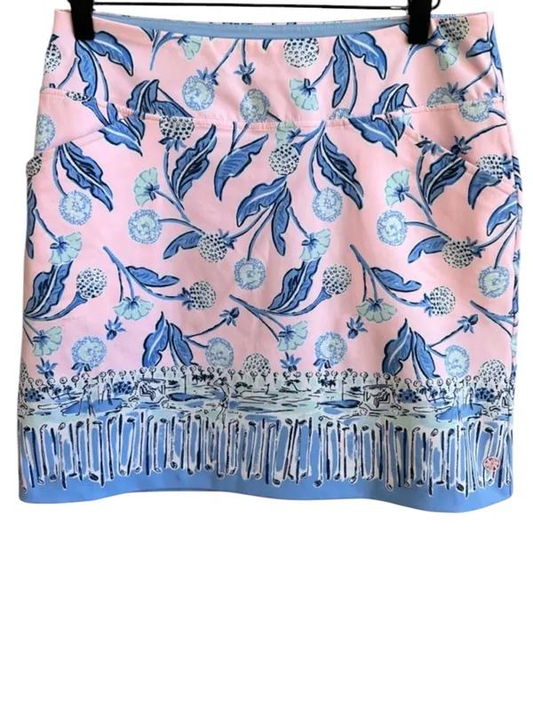 Lilly Pulitzer Luxletic UPF Monica Golf Skort Pink Tropics Par Tee Time Golf 00 - Image 7