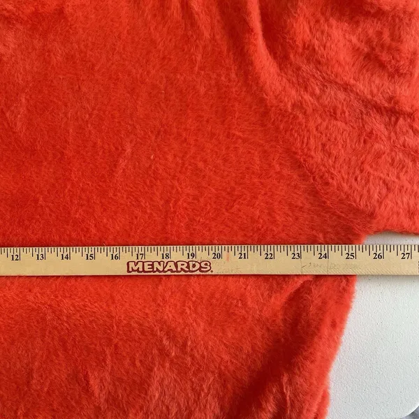 Aerie Oversized Flurry Crewneck Sweater Orange Fuzzy Cozy Women's Size Large - Image 6