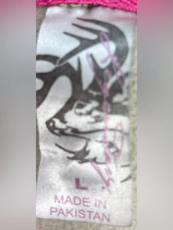 Legendary Whitetails L Gorpcore Camo Hoodie with Pink Lining and Drawstrings - Image 7