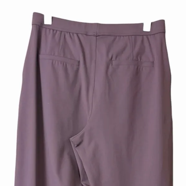 Halara Flex MicroWaffle Wide Leg Pants Size L Travel Dusty Plum Performance - Image 4