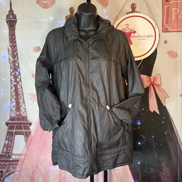 Lululemon Miss Misty Jacket II Zip Up Womens Black Size 4 Waterproof Hood Run - Image 3
