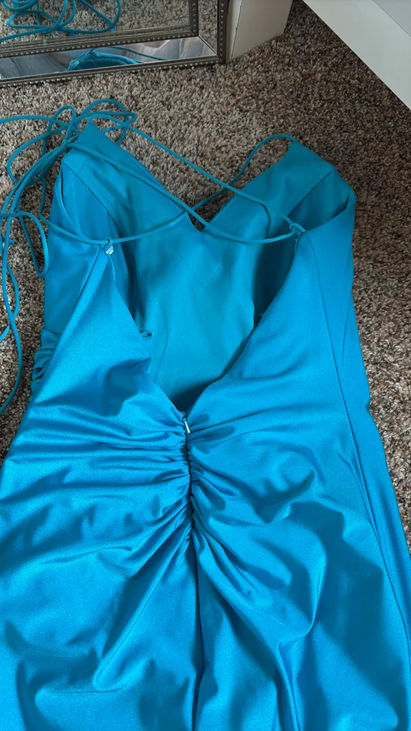 Camille La Vie Prom Dress Blue Long - Image 5