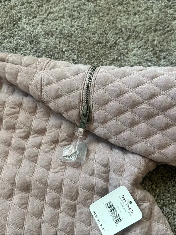 Free People Hibernation Quilted Hooded Bomber Jacket - Dusty Rose Pink - Image 7