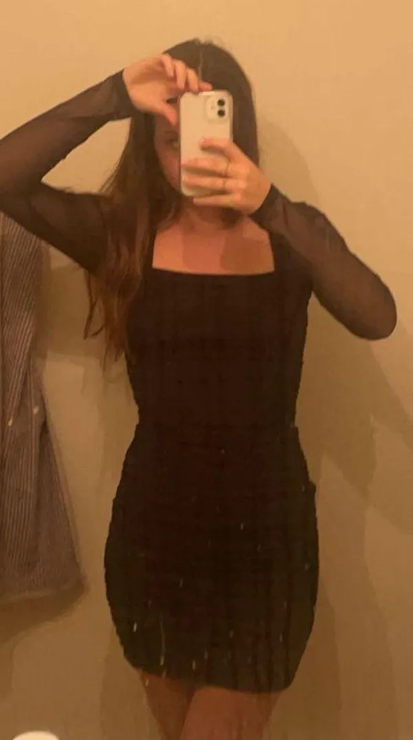 Black Long Sleeve Dress - Image 2
