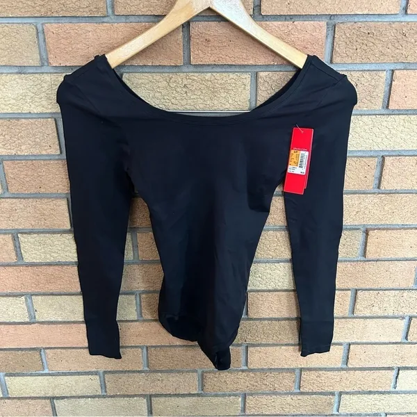 Spanx NWT Long Sleeve Bodysuit In Very Black Size Small Style FS6015 - Image 2